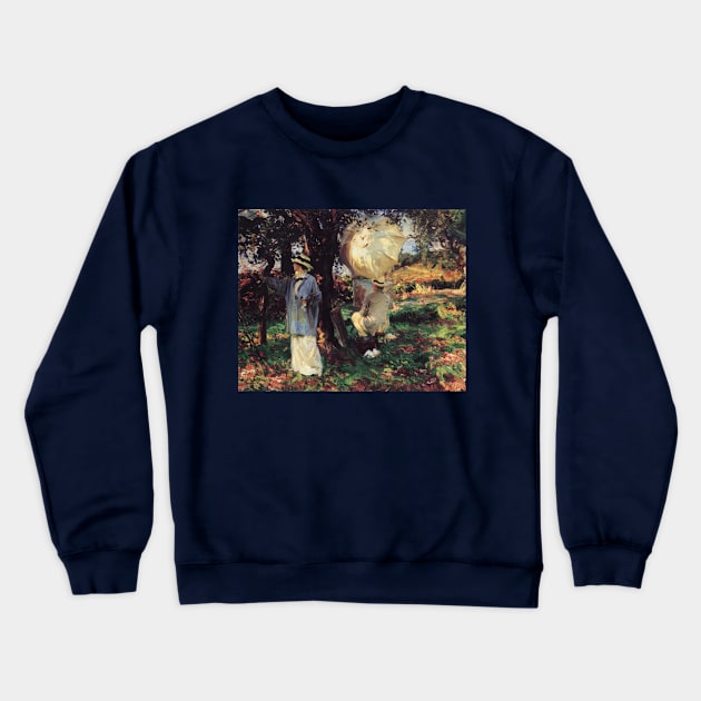 The Sketchers by John Singer Sargent Crewneck Sweatshirt by MasterpieceCafe